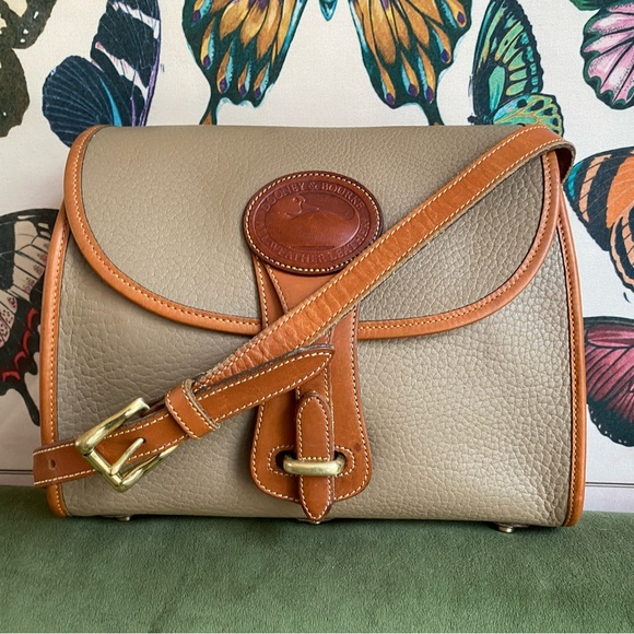 Dooney and Bourke Taupe/London Tan Leather Essex Bag